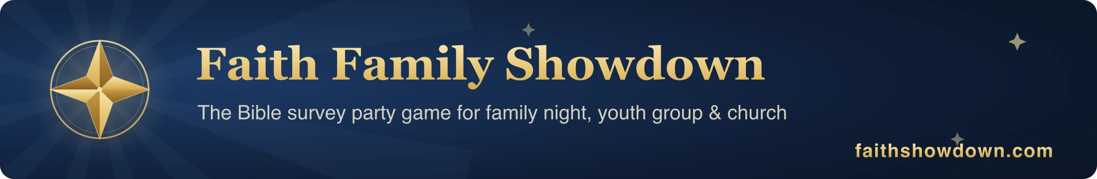 Faith Family Showdown — the Bible survey party game — faithshowdown.com
